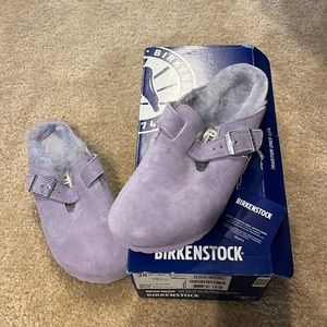 Birkenstock Boston Shearling (Purple Fog)